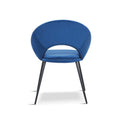 Open Back Blue Dining Chair With black legs x 2 - The Outlet Home