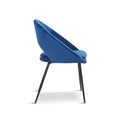 Open Back Blue Dining Chair With black legs x 2 - The Outlet Home