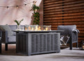 Oslo Aluminium Sofa Set with Fire Pit Table Sofa Firepit Grey - The Outlet Home