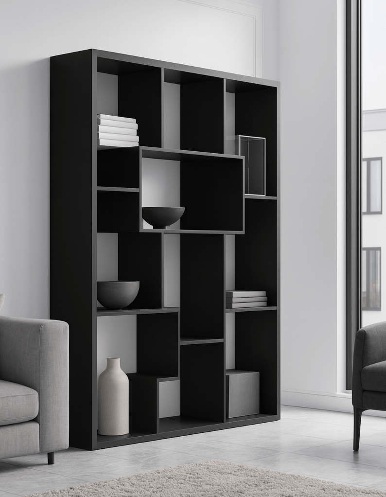 Oslo Black Shelving Unit - The Outlet Home