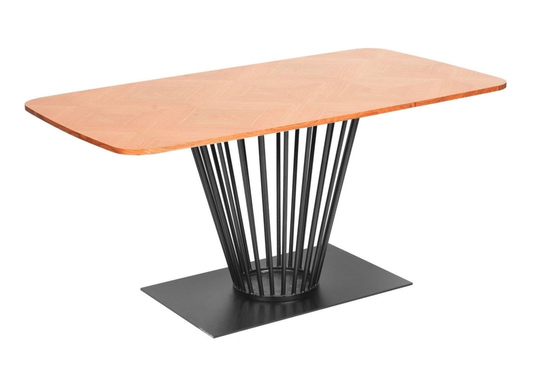 Paris Oak Veneer Dining Table - 160cm - The Outlet Home
