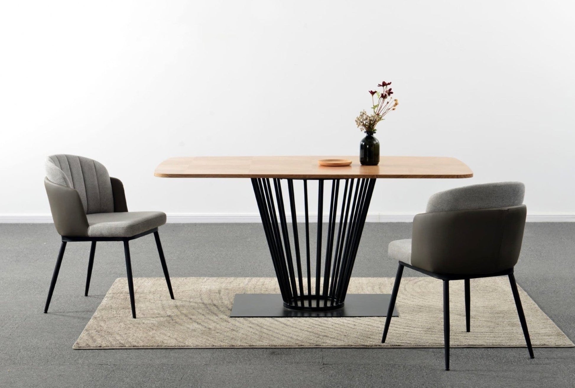 Paris Oak Veneer Dining Table - 160cm - The Outlet Home