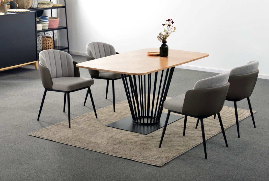 Paris Oak Veneer Dining Table - 160cm - The Outlet Home