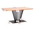Paris Oak Veneer Dining Table - 160cm - The Outlet Home