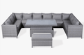 Paris U Shape Sofa Set with Rise & Fall Dining Table - The Outlet Home