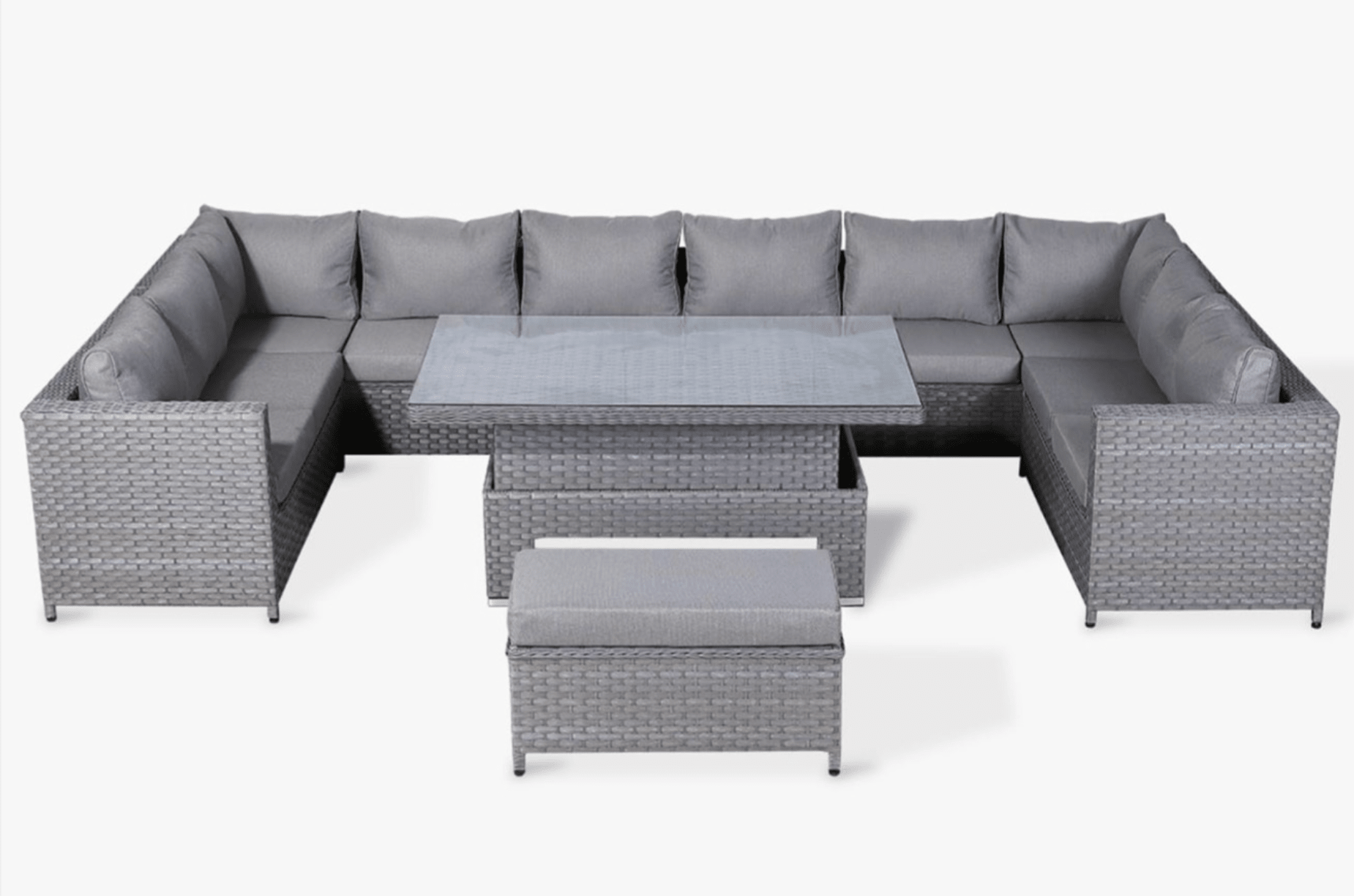 Paris U Shape Sofa Set with Rise & Fall Dining Table - The Outlet Home