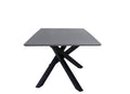 Piazza Black Rectangular Dining Table - The Outlet Home