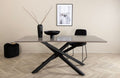Piazza Black Rectangular Dining Table - The Outlet Home