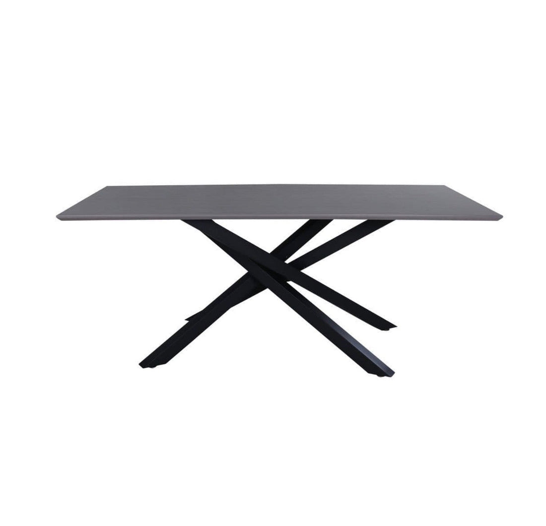 Piazza Black Rectangular Dining Table - The Outlet Home