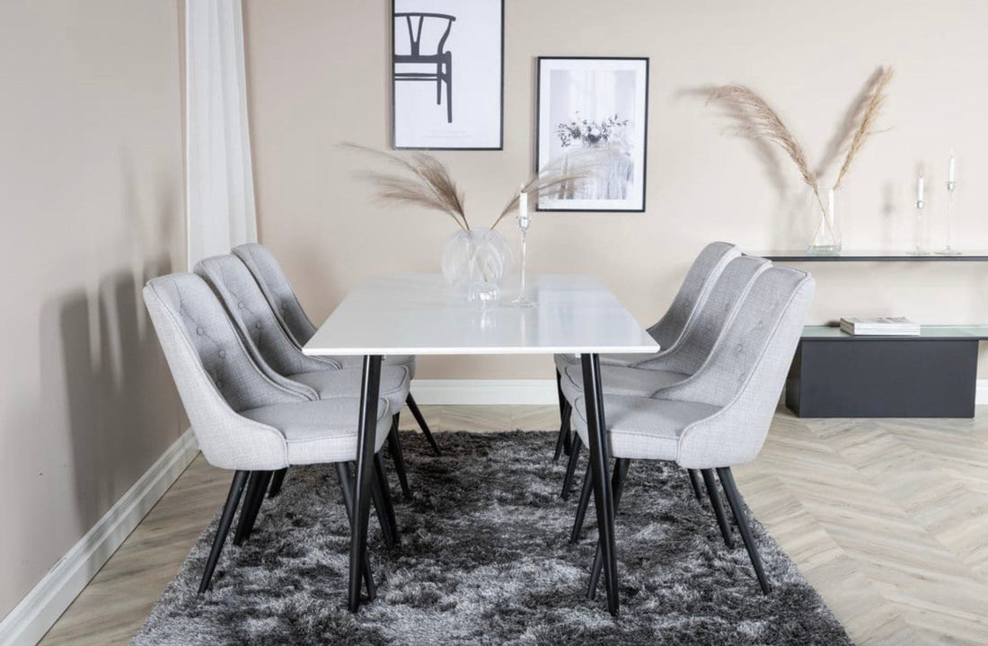 Polar White Rectangular Dining Table - The Outlet Home