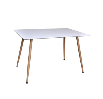Polar White Rectangular Dining Table Small - The Outlet Home