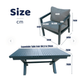 Rio 6 Seat Aluminium Extending Dining Set - The Outlet Home