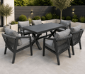 Rio Aluminum 6 Seat Dining Set - In Stock - The Outlet Home