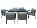 Rio Aluminum 6 Seat Dining Set - In Stock - The Outlet Home