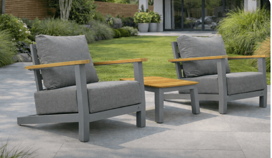 Sandbanks Luxury Relax Bistro Set Grey - The Outlet Home