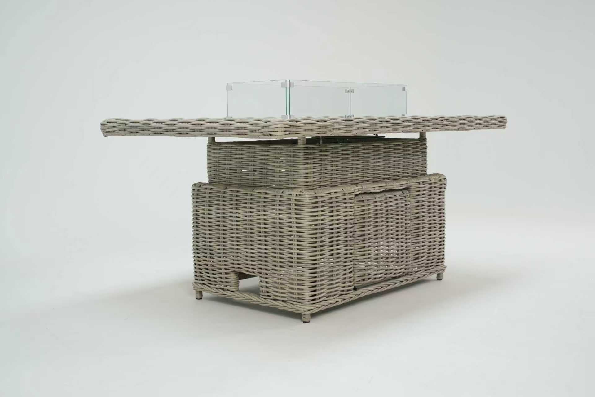 Santa Monica Luxury Edition with Rise & Fall Fire Pit Table - RE - ORDER DUE MARCH 2026 - NEW SEASON BUNDLE BUSTER - INCLUDES FREE PARASOL WITH WEIGHTS AND FREE COVER! - The Outlet Home