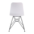 Set of 4 White Celle Plastic Chairs - The Outlet Home