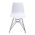 Set of 4 White Celle Plastic Chairs - The Outlet Home