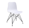 Set of 4 White Celle Plastic Chairs - The Outlet Home