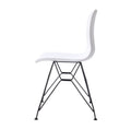 Set of 4 White Celle Plastic Chairs - The Outlet Home