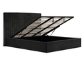 Sofia Luxury Bed with XL Headboard Black - The Outlet Home