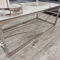Stella Chrome Coffee Table with Stomach Ash Grey Sintered Top - The Outlet Home