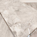 Stella Chrome Coffee Table with Stomach Ash Grey Sintered Top - The Outlet Home