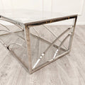 Stella Chrome Coffee Table with Stomach Ash Grey Sintered Top - The Outlet Home