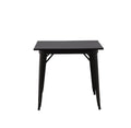 Tempe Black Square Dining Table - 80cm - The Outlet Home