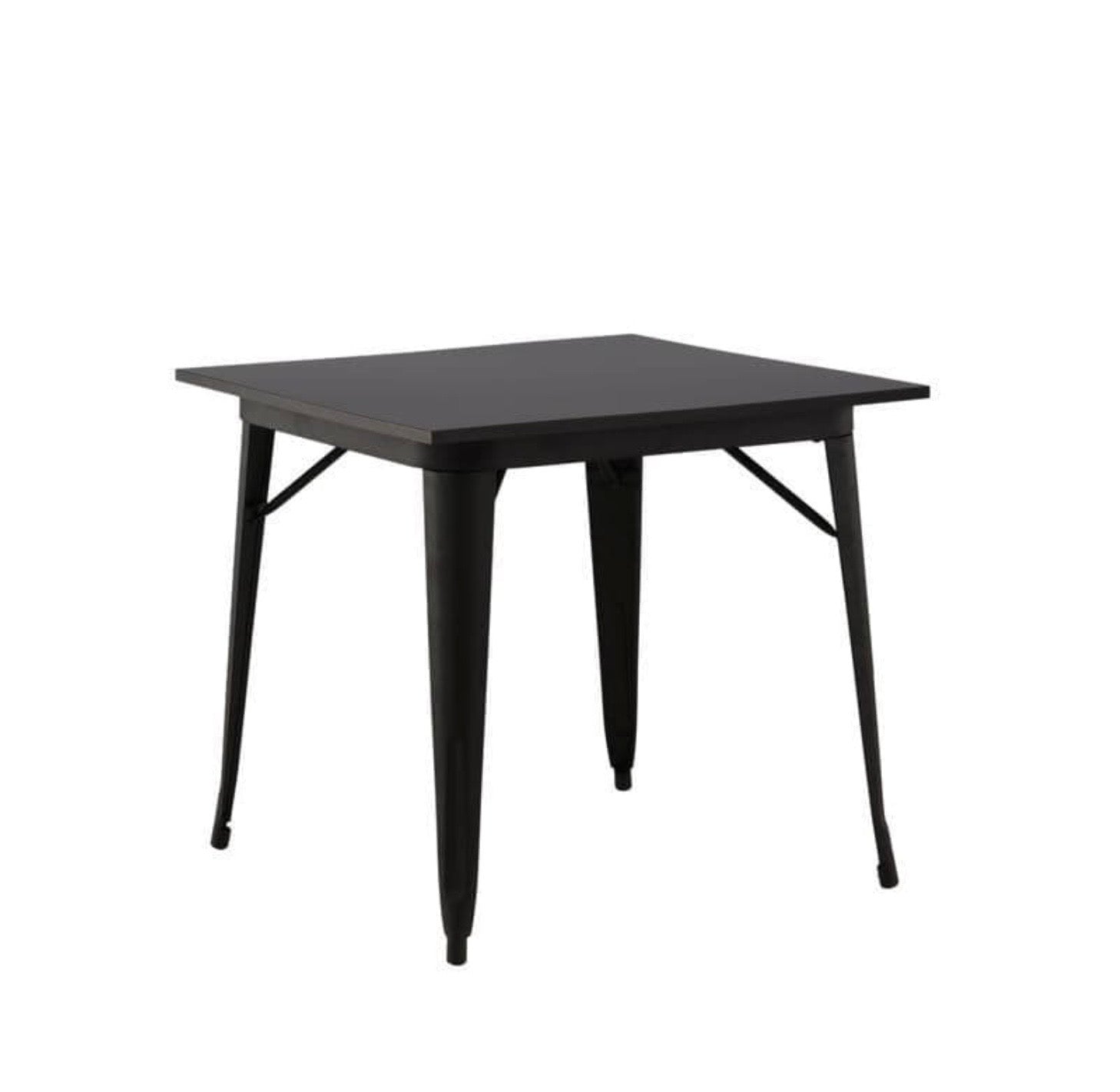 Tempe Black Square Dining Table - 80cm - The Outlet Home
