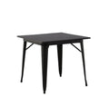 Tempe Black Square Dining Table - 80cm - The Outlet Home