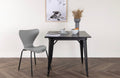 Tempe Black Square Dining Table - 80cm - The Outlet Home