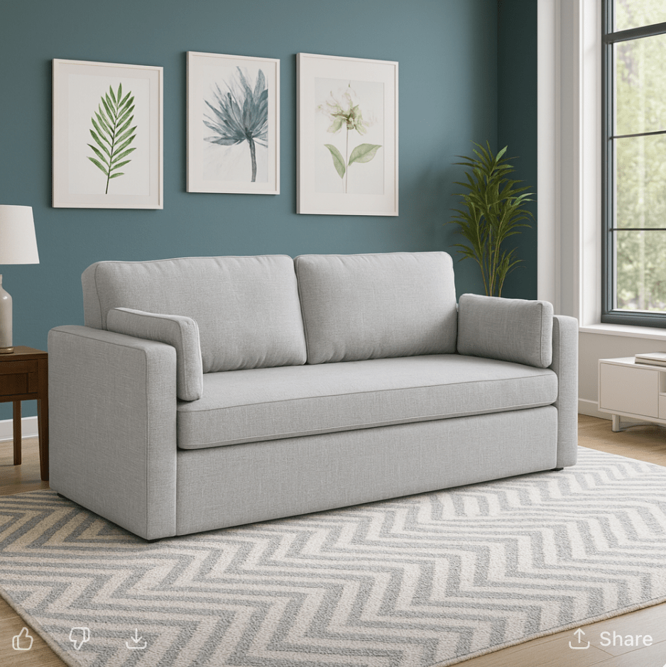 The Gizzel Light Grey Sofa Set 2 and 3 Seat Sofa - The Outlet Home