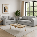 The Gizzel Light Grey Sofa Set 2 and 3 Seat Sofa - The Outlet Home