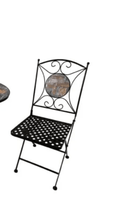 The Ludlow 60cm Slate Mosaic Bistro Set - The Outlet Home