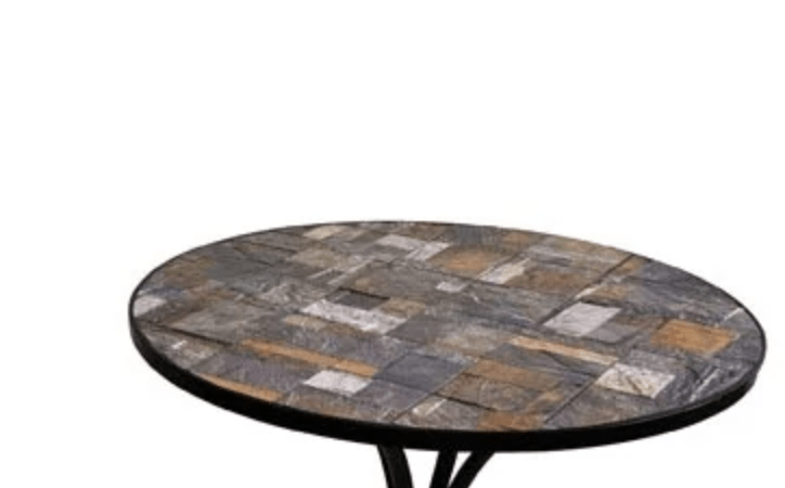 The Ludlow 60cm Slate Mosaic Bistro Set - The Outlet Home