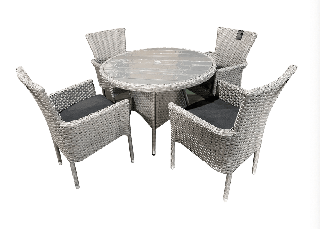 Victoria 4 Seat Round Dining Set - Pre Order End of April - The Outlet Home