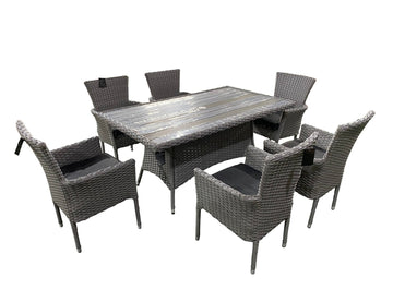 Victoria 6 Seat Rectangle Dining Set - Pre Order End of April - The Outlet Home