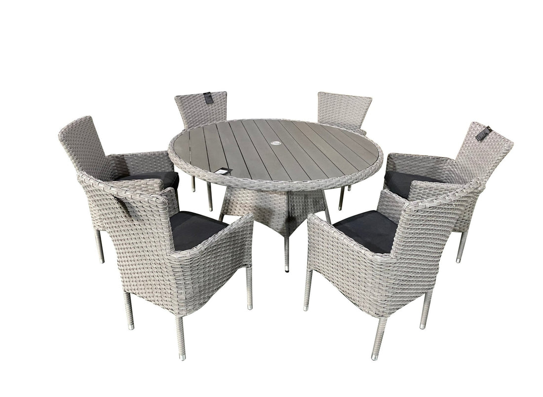 Victoria 6 Seat Round Dining Set - Pre Order End of April - The Outlet Home