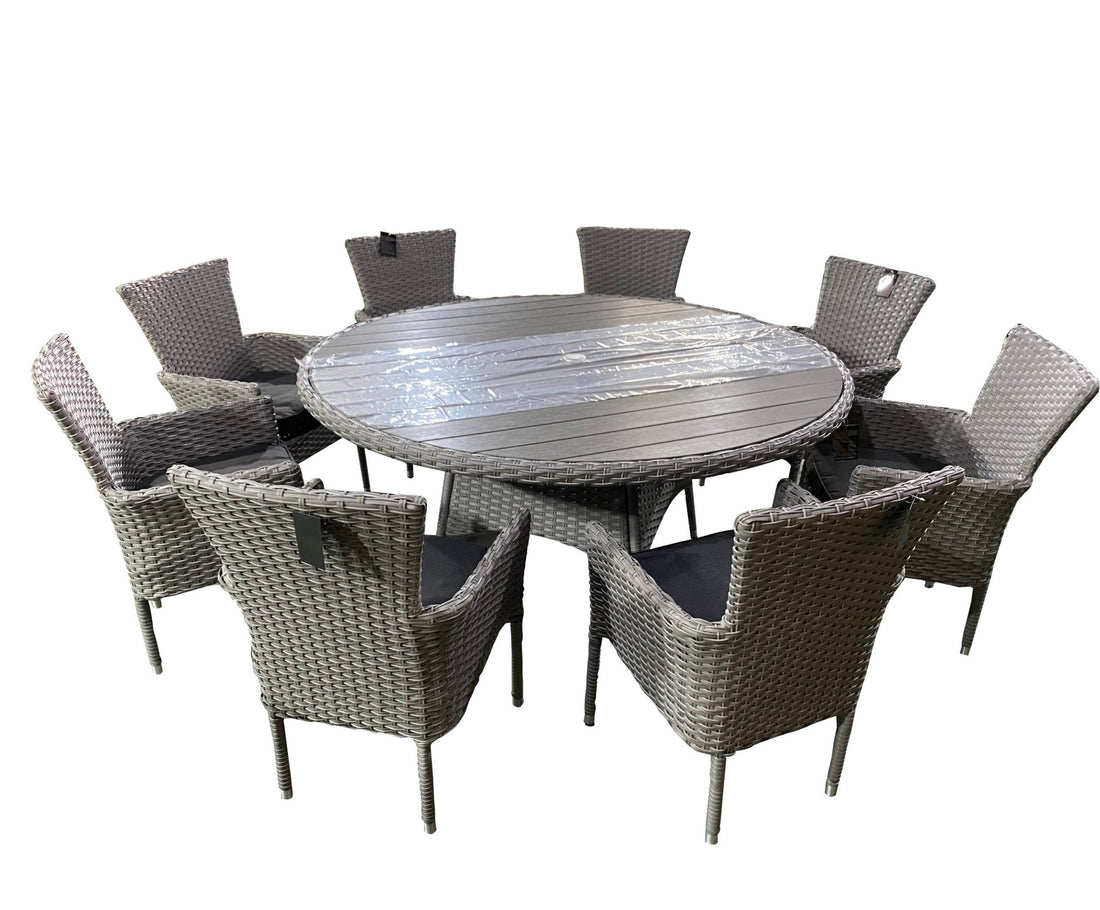 Victoria 8 Seat Round Dining Set - Pre Order End of April - The Outlet Home