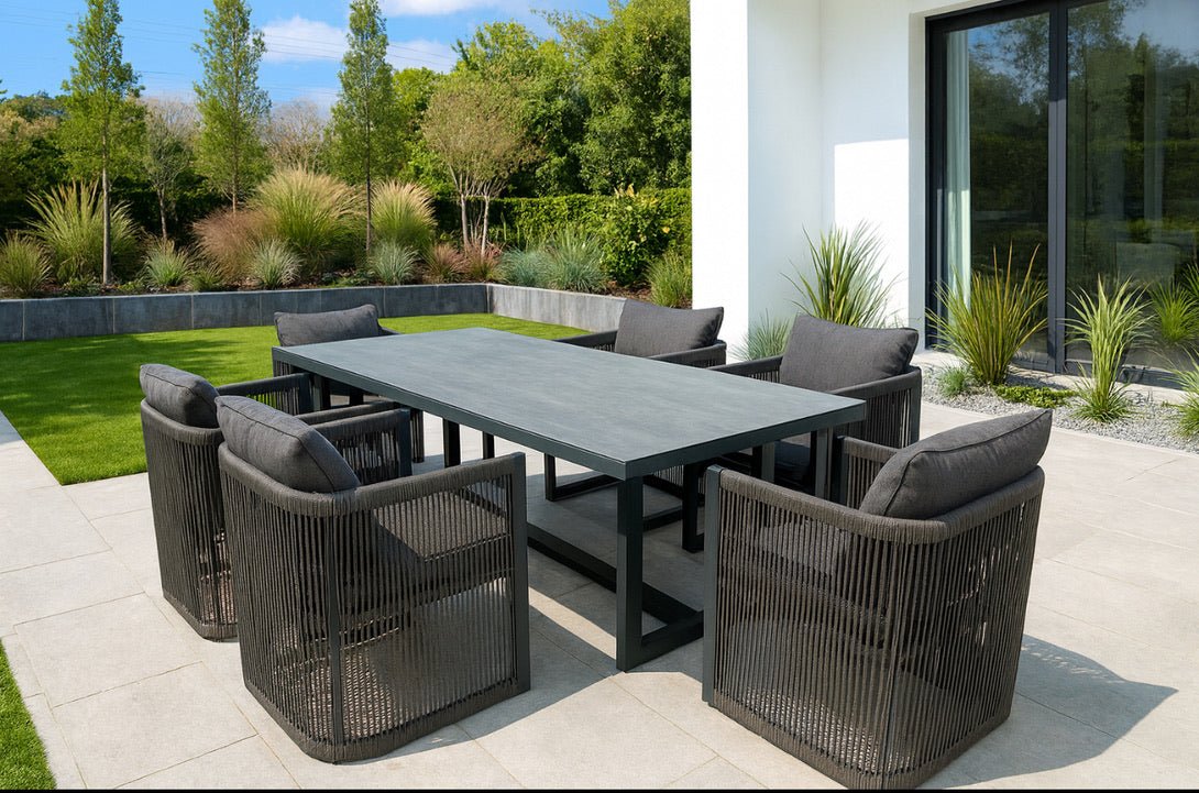 Vogue Aluminium Dining Set - Pre Order Feb 2026 - Free Cantilever and base - The Outlet Home