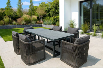 Vogue Aluminium Dining Set - Pre Order Feb 2026 - Free Cantilever and base - The Outlet Home