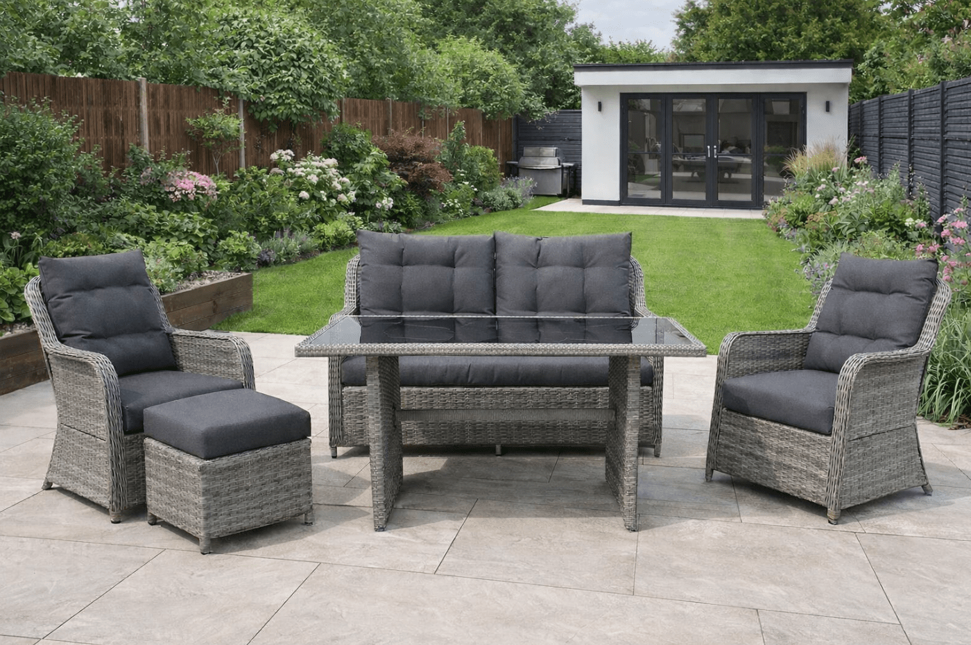Windemere Luxury 6 Seater Sofa Dining Set - The Outlet Home